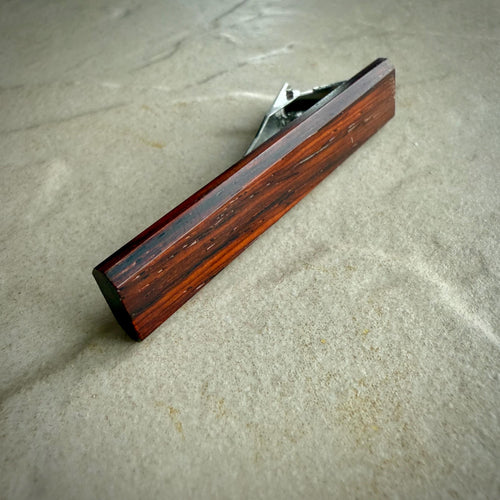Cocobolo Wood Tie Clip: Sustainable Groomsmen Accessory