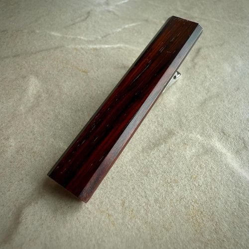 Cocobolo Wood Tie Clip: Sustainable Groomsmen Accessory